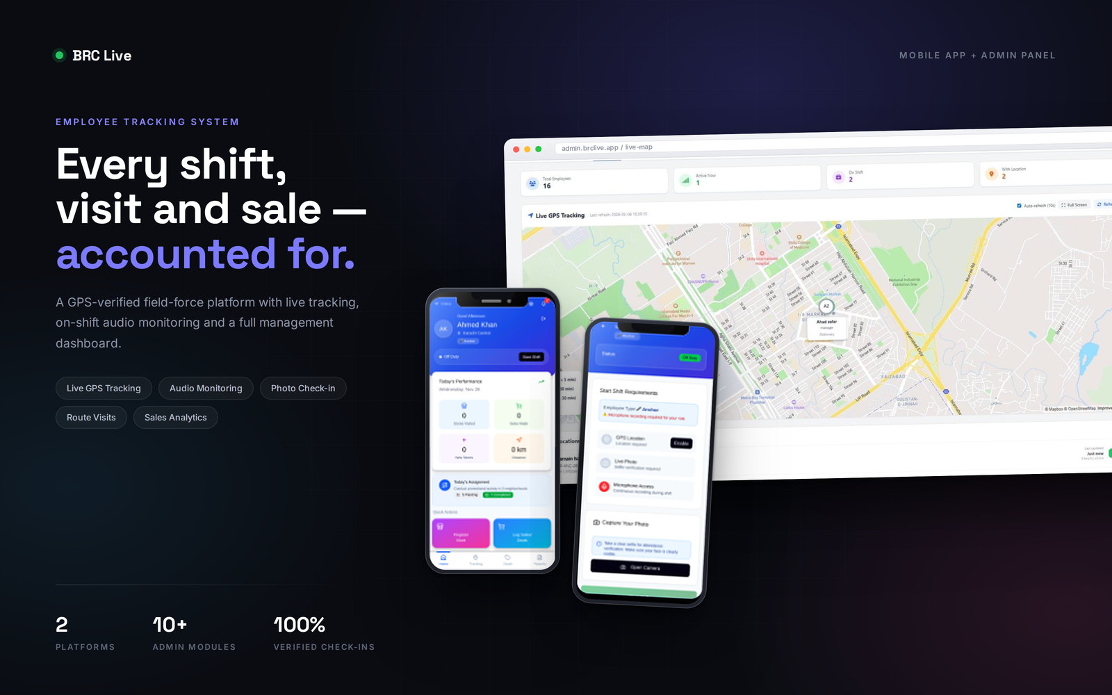 BRC Live dashboard